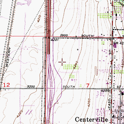 Topographic Map of Deuel Creek Estates, UT