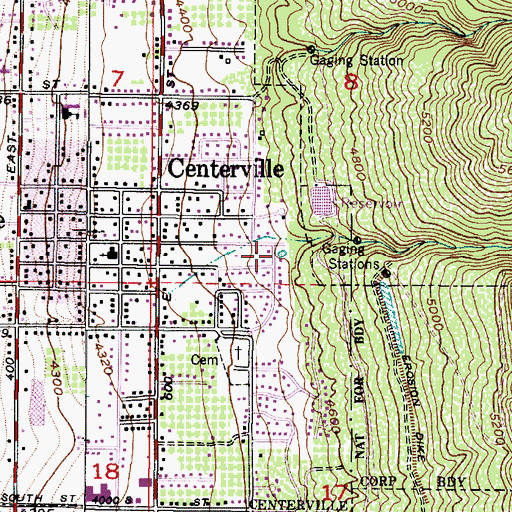 Topographic Map of Deuel Creek Heights, UT