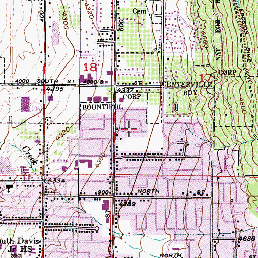 Topographic Map of North Park, UT