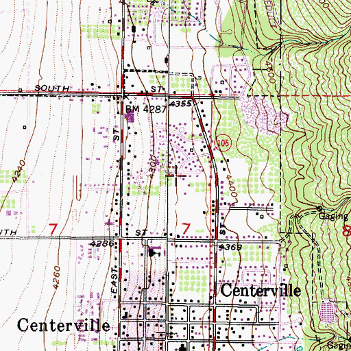 Topographic Map of Orchard View, UT