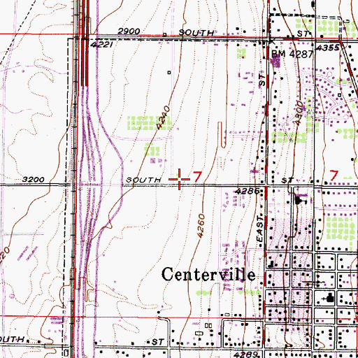 Topographic Map of Parrish Park, UT