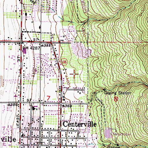 Topographic Map of Rockwood Estates, UT