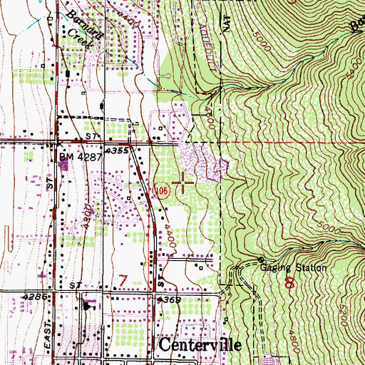 Topographic Map of Rockwood Gardens, UT