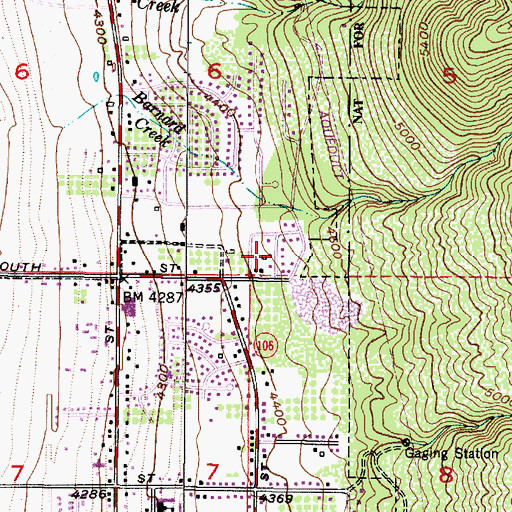 Topographic Map of Sunset Heights, UT