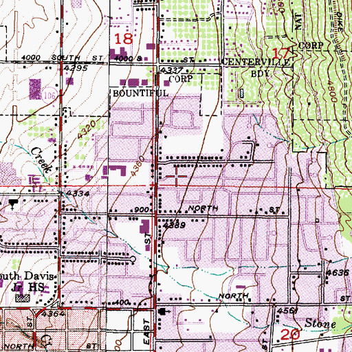 Topographic Map of Val Mar, UT
