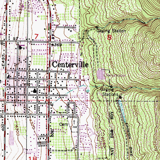 Topographic Map of Valley View Heights, UT