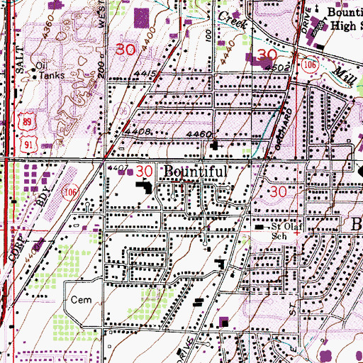 Topographic Map of Artistic, UT