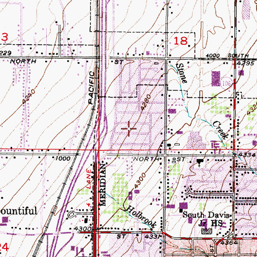 Topographic Map of Bayview Park, UT