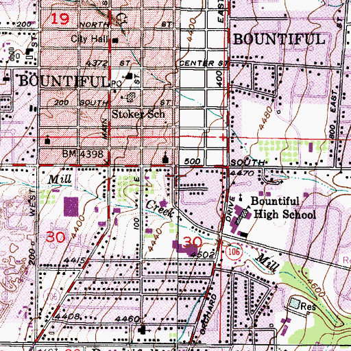 Topographic Map of Brentwood Circle, UT