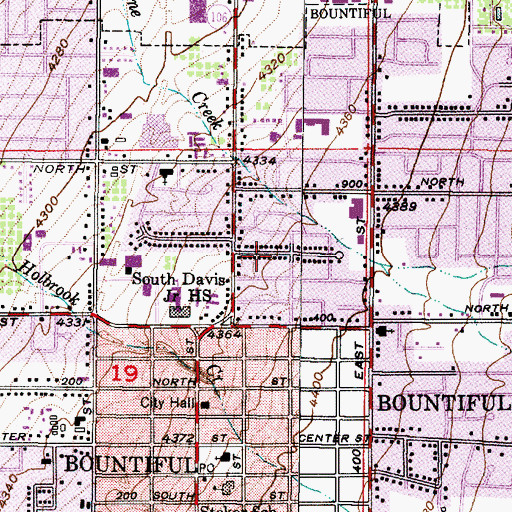 Topographic Map of Cherry Park, UT