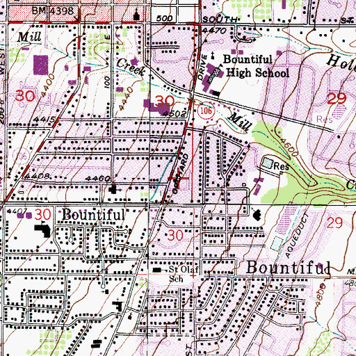 Topographic Map of Colonial Heights, UT