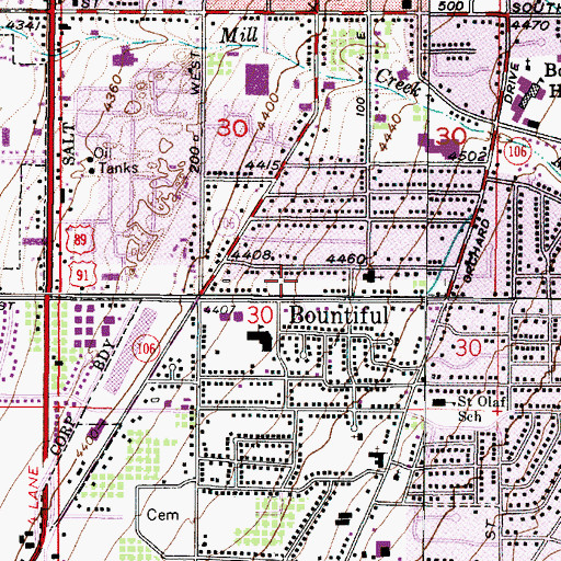 Topographic Map of Colonial, UT