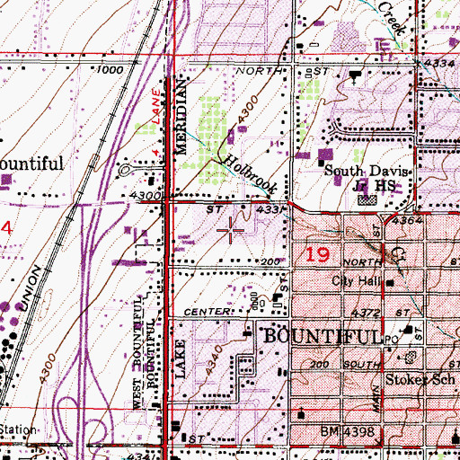Topographic Map of Dar Verda, UT