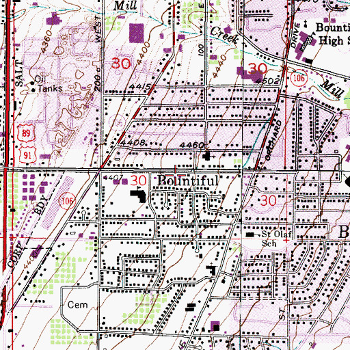 Topographic Map of Franz, UT