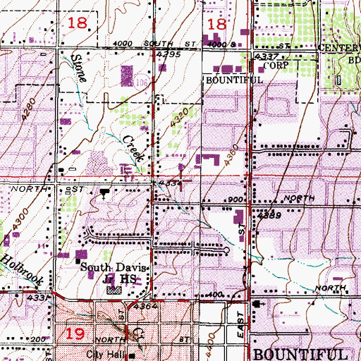 Topographic Map of Glendale, UT
