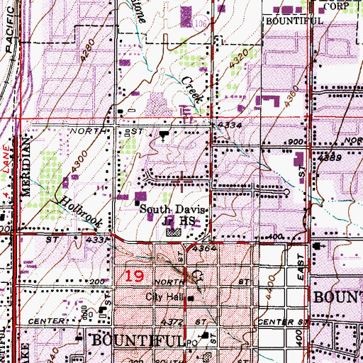 Topographic Map of Judge Holbrook, UT