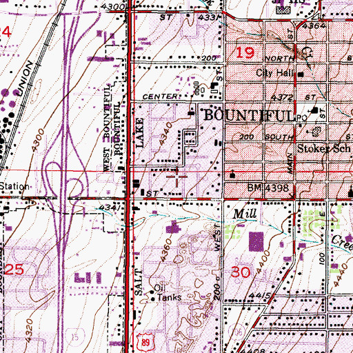 Topographic Map of Lynnhaven, UT