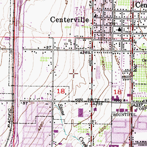 Topographic Map of Main Street Island View, UT