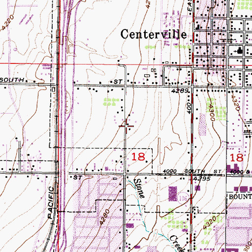 Topographic Map of Pitford Acres, UT