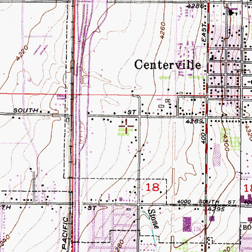 Topographic Map of Placid Cove, UT