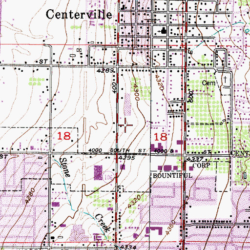Topographic Map of Rivera Townhouses, UT