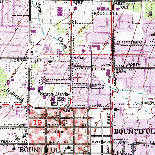 Topographic Map of Stone Creek, UT