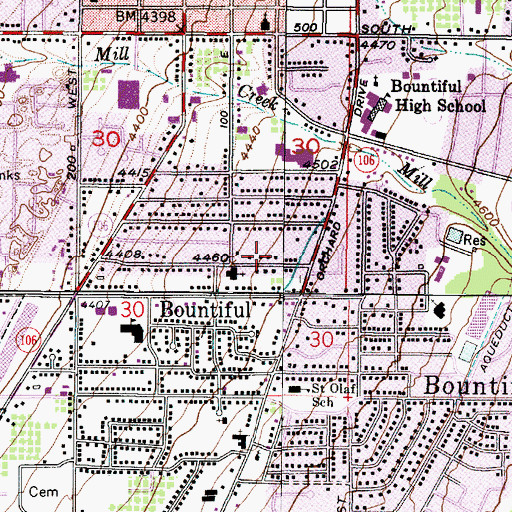 Topographic Map of Sunny Slope, UT