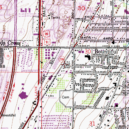 Topographic Map of Sunshine, UT