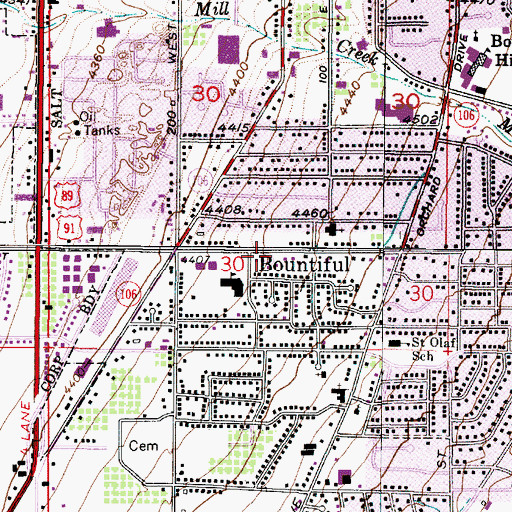 Topographic Map of Villa, UT