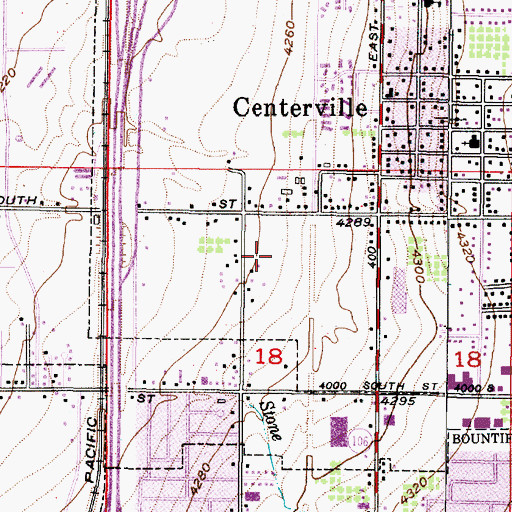 Topographic Map of Williams West, UT