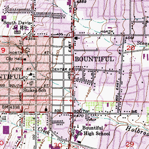 Topographic Map of Barlow, UT