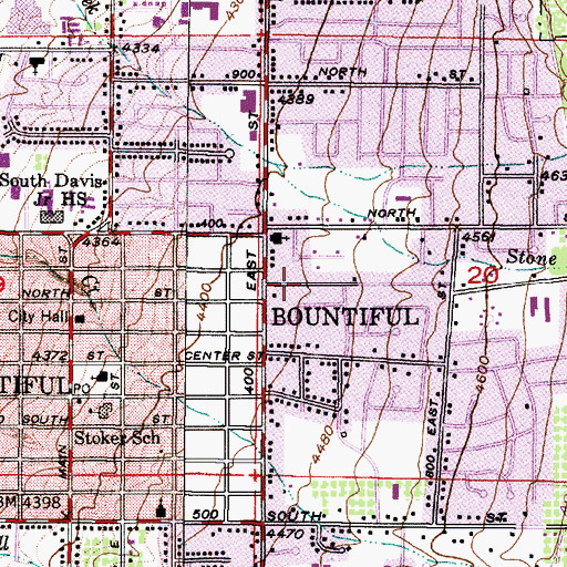 Topographic Map of Burningham, UT