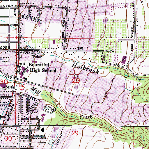 Topographic Map of Cottonwood Acres, UT