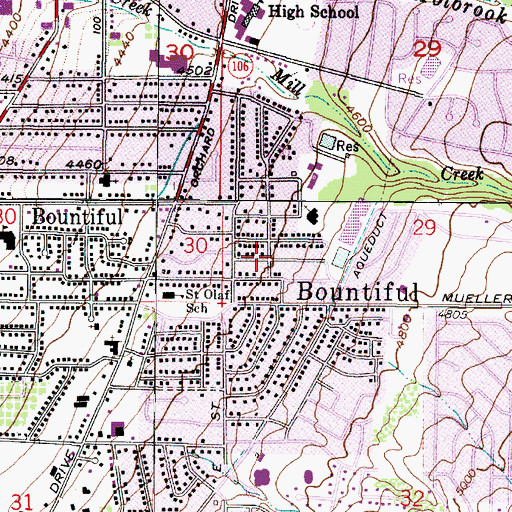 Topographic Map of Country Hills, UT