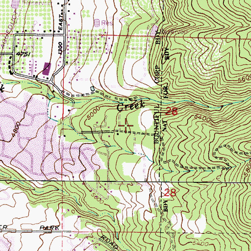 Topographic Map of Eggett Estates, UT