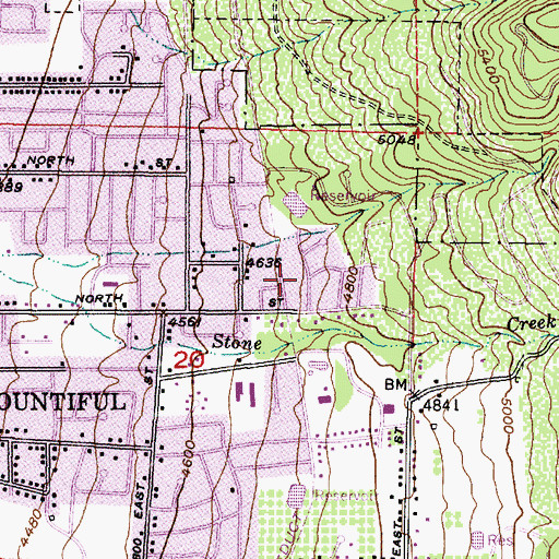 Topographic Map of Ellis Park, UT