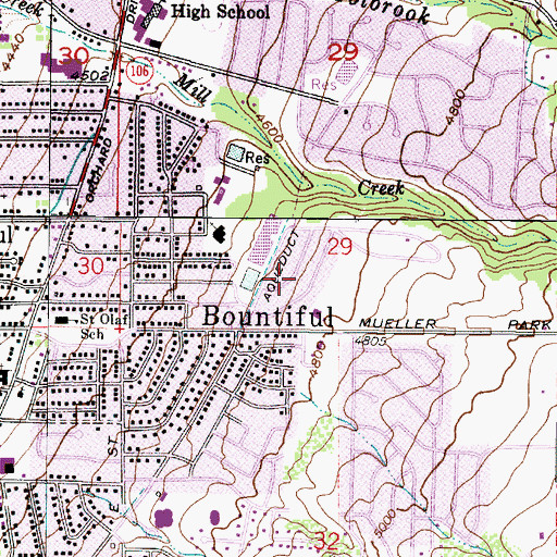 Topographic Map of Emerald Hills, UT