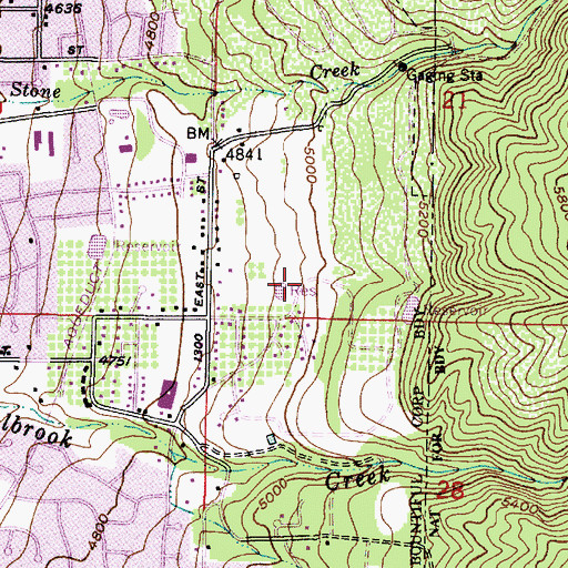Topographic Map of Granada Hills, UT