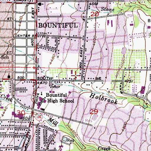 Topographic Map of Hilltop Gardens, UT