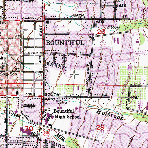Topographic Map of Holmes Estates, UT
