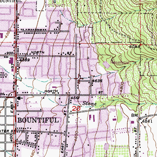 Topographic Map of Jensen, UT