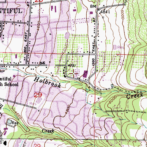 Topographic Map of Maple Crest, UT
