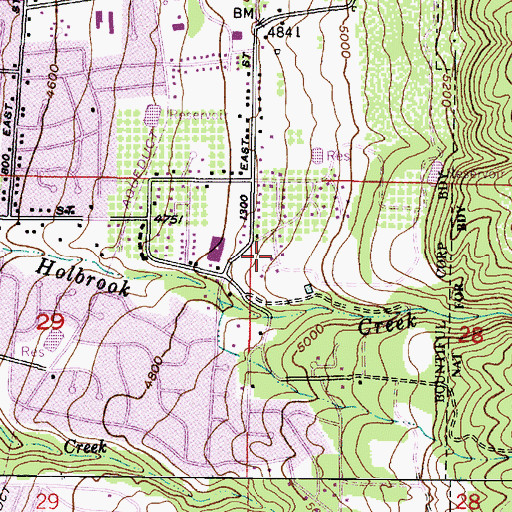 Topographic Map of Moss Hill, UT