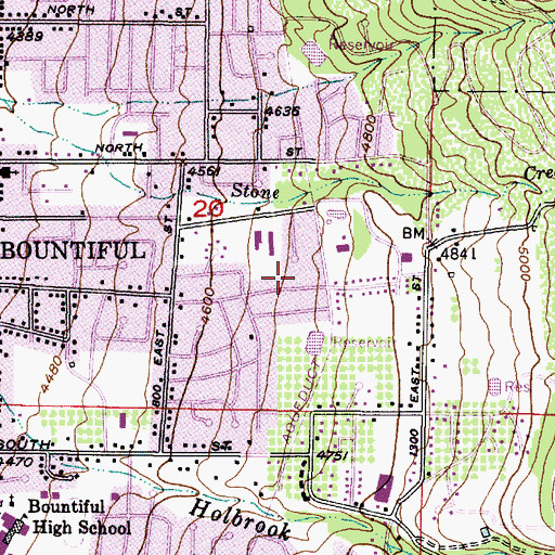 Topographic Map of Mountain Park, UT