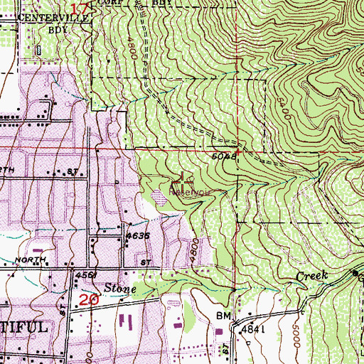 Topographic Map of Northern Hills, UT