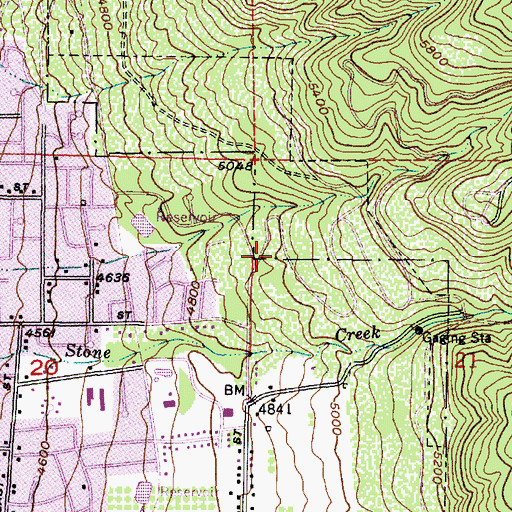 Topographic Map of Quailbrook, UT