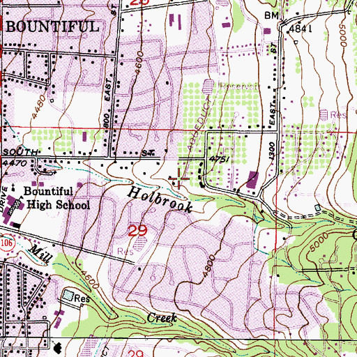 Topographic Map of Ten Fifty East Circle, UT
