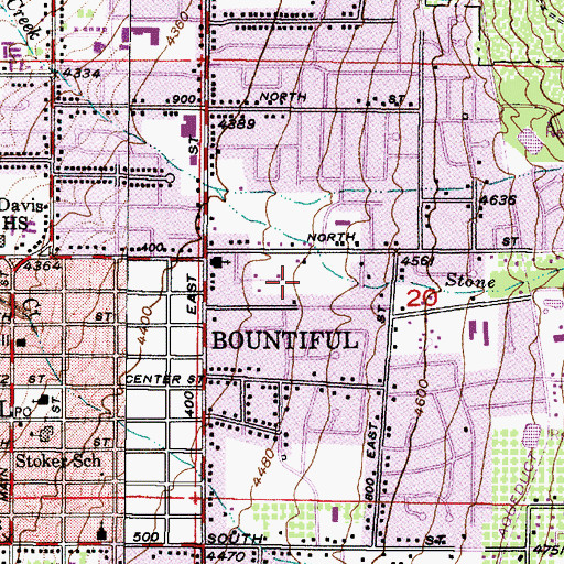 Topographic Map of Van Orden Heights, UT