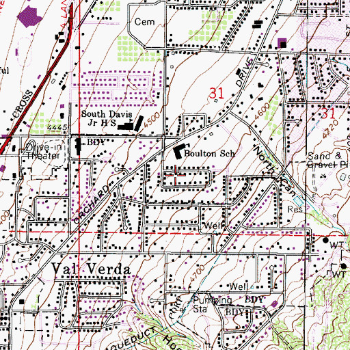 Topographic Map of Boulton, UT