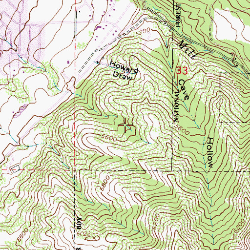 Topographic Map of Maple Cove, UT